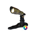 IGNITE 3-WATT SUBMERSIBLE LED COLOR CHANGING BRASS SPOTLIGHT KIT WITH TRANSFORMER image 0