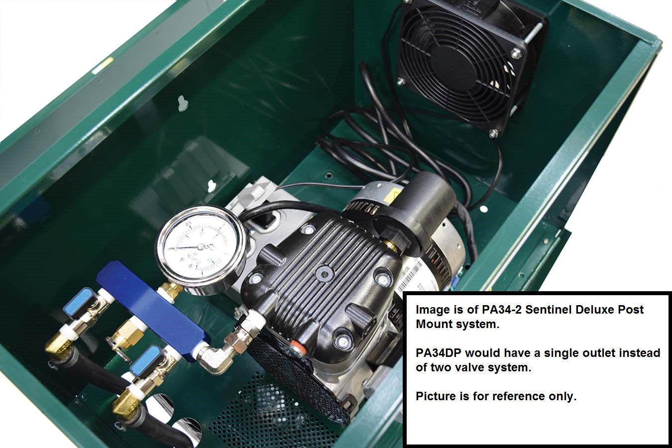 EASYPRO SENTINEL DELUXE AERATION SYSTEM - COMPLETE PA34W SYSTEM WITH POST MOUNTED CABINET image 0