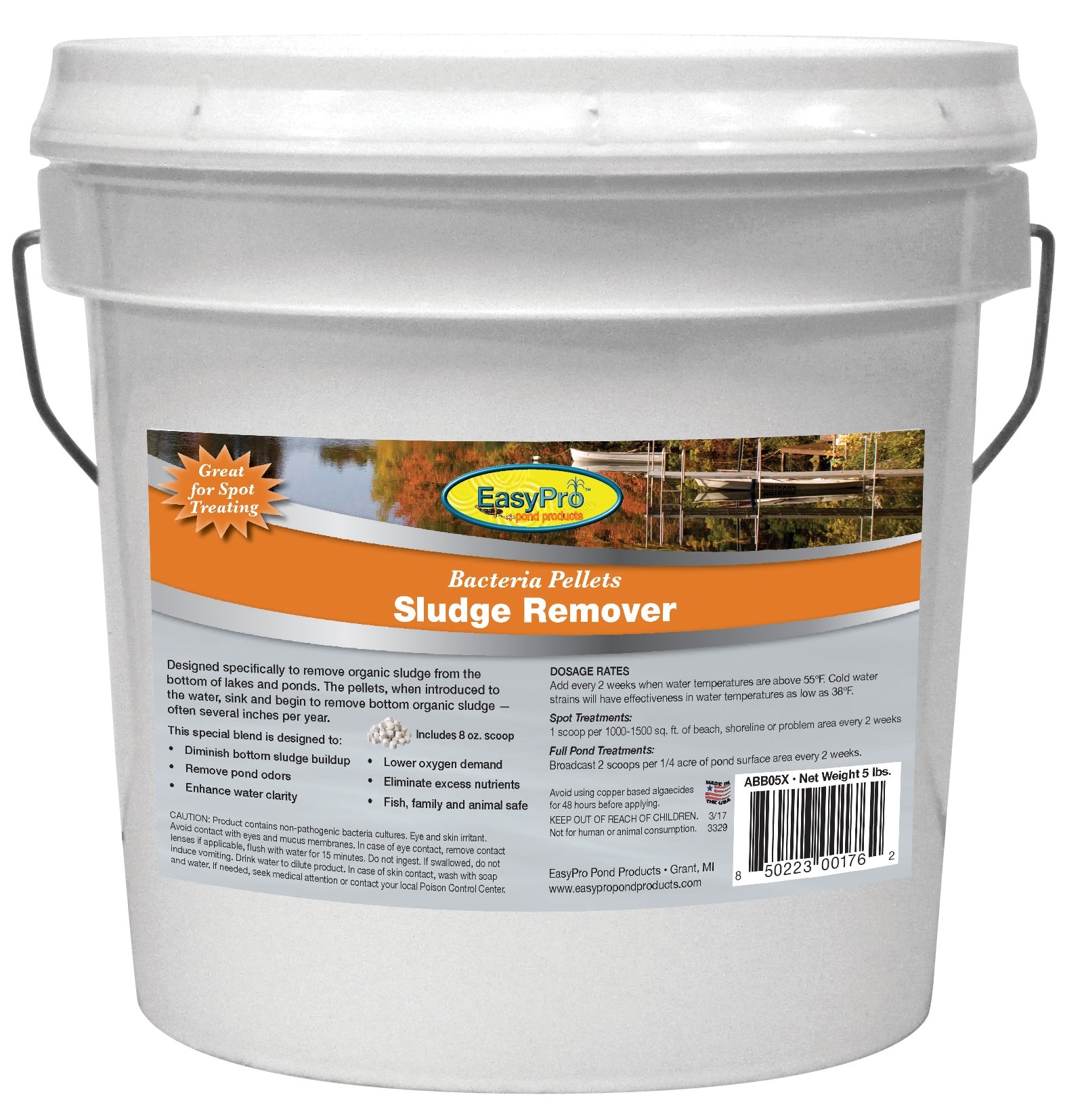 EASYPRO SLUDGE REMOVER PELLETS, 5lb. PAIL image 0