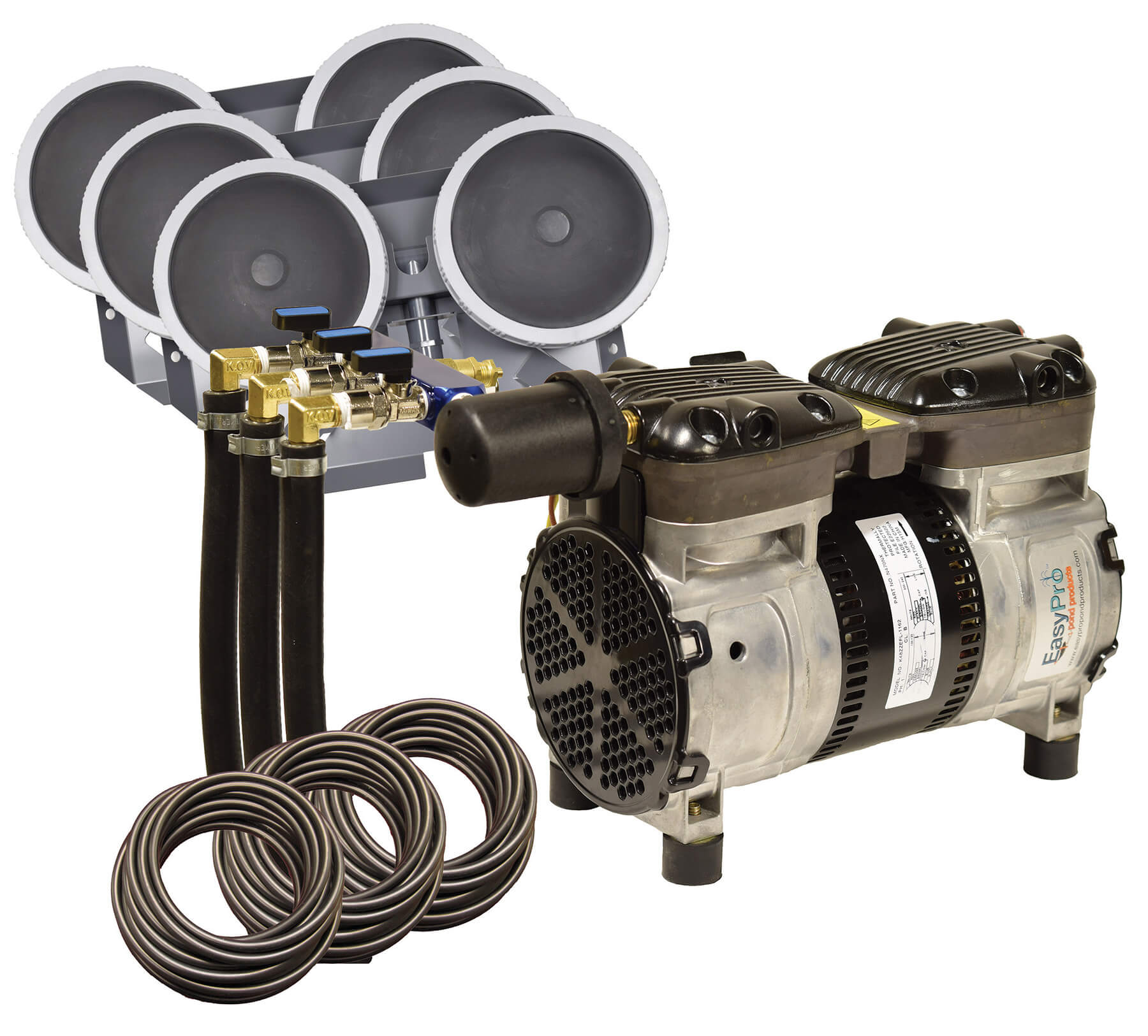 EASYPRO PA66W 1/2 HP ROCKING PISTON AERATION KIT WITH QUICK SINK TUBING image 0