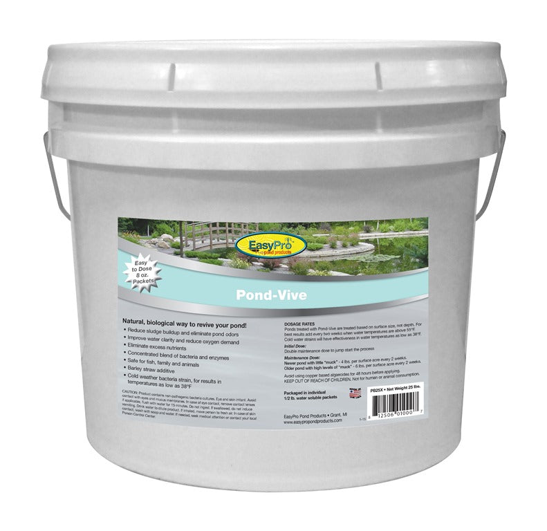 EASYPRO POND-VIVE BACTERIA 25lb. PAIL – 50ct. 8oz. WATER SOLUBLE PACKS image 0
